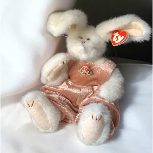 Ty Other - Vintage 1993 TY Attic Treasures “Sara” Soft White Bunny Rabbit Plush Toy Easter